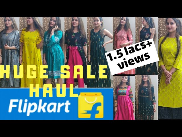 Flipkart Online Shopping | FlipKart Kurti Haul | FESTIVEWEAR KURTIS |  Flipkart End of Season Sale | - YouTube