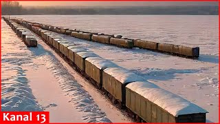 Russians constructed 30-kilometer defensive line with 2,000 railway cars