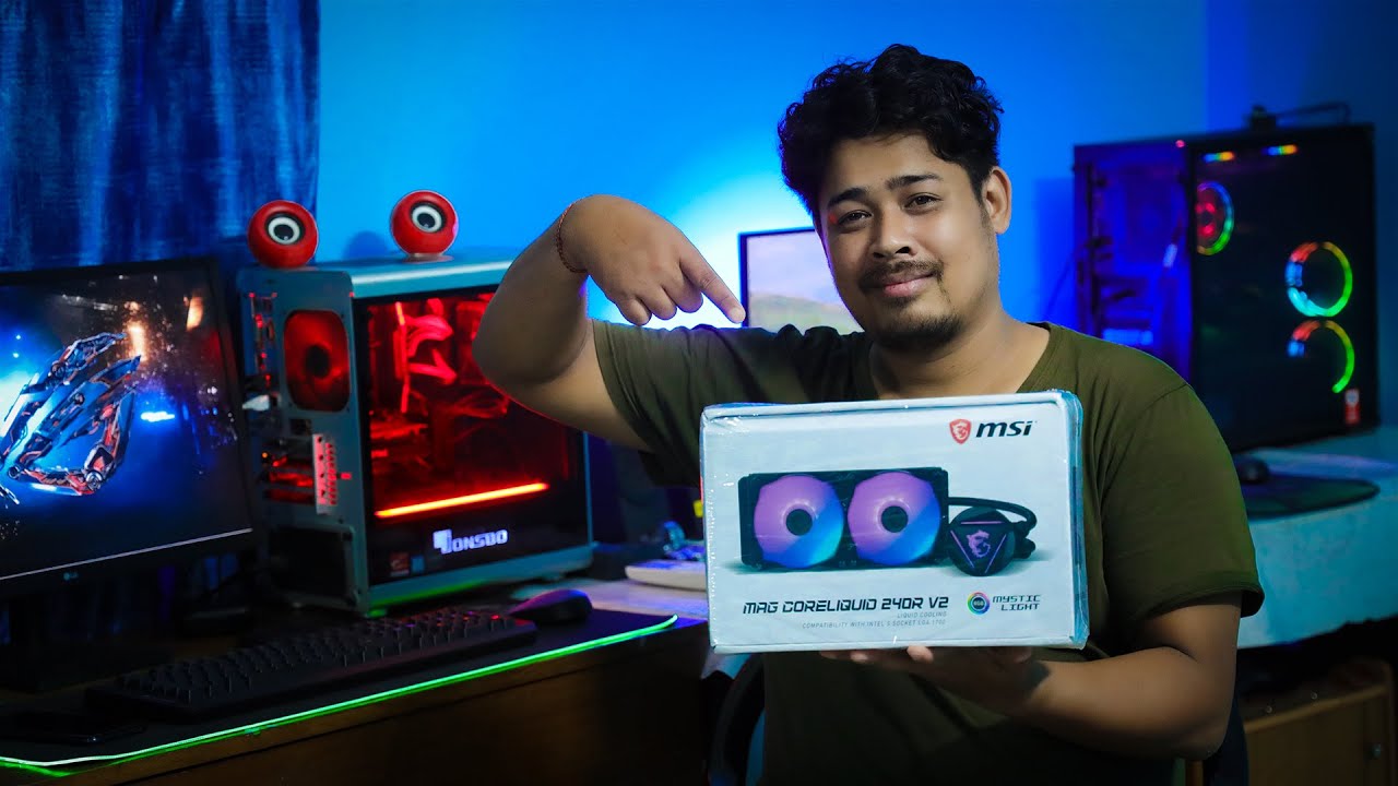 MSI MAG Coreliquid 240R V2 AIO Liquid Cooler Unboxing 