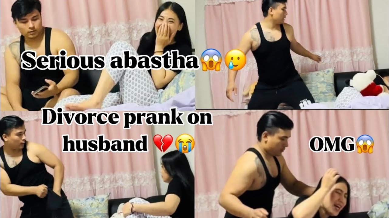 DIVORCE PRANK ON MY HUSBAND 💔🤣||BICHARA SERIOUS HUNU VHAYO😭 IAM SO SORRY 😞🥲​⁠ #justforfun