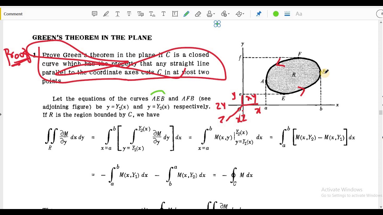 green theorem .vector and tensor analysis - YouTube