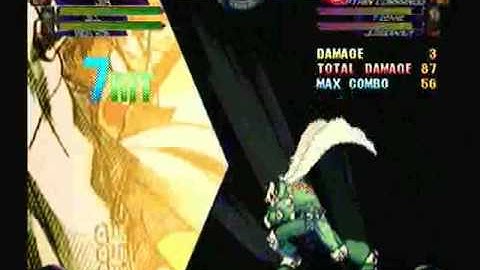 MvC2: Jin double Saotome Cyclone Combo