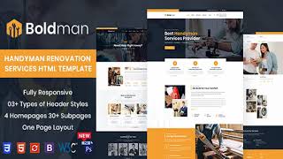 Boldman - Handyman Renovation Services HTML Template | Themeforest Website Templates and Themes