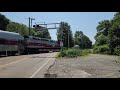 South Station bound Commuter Rail train crossing at South Street.