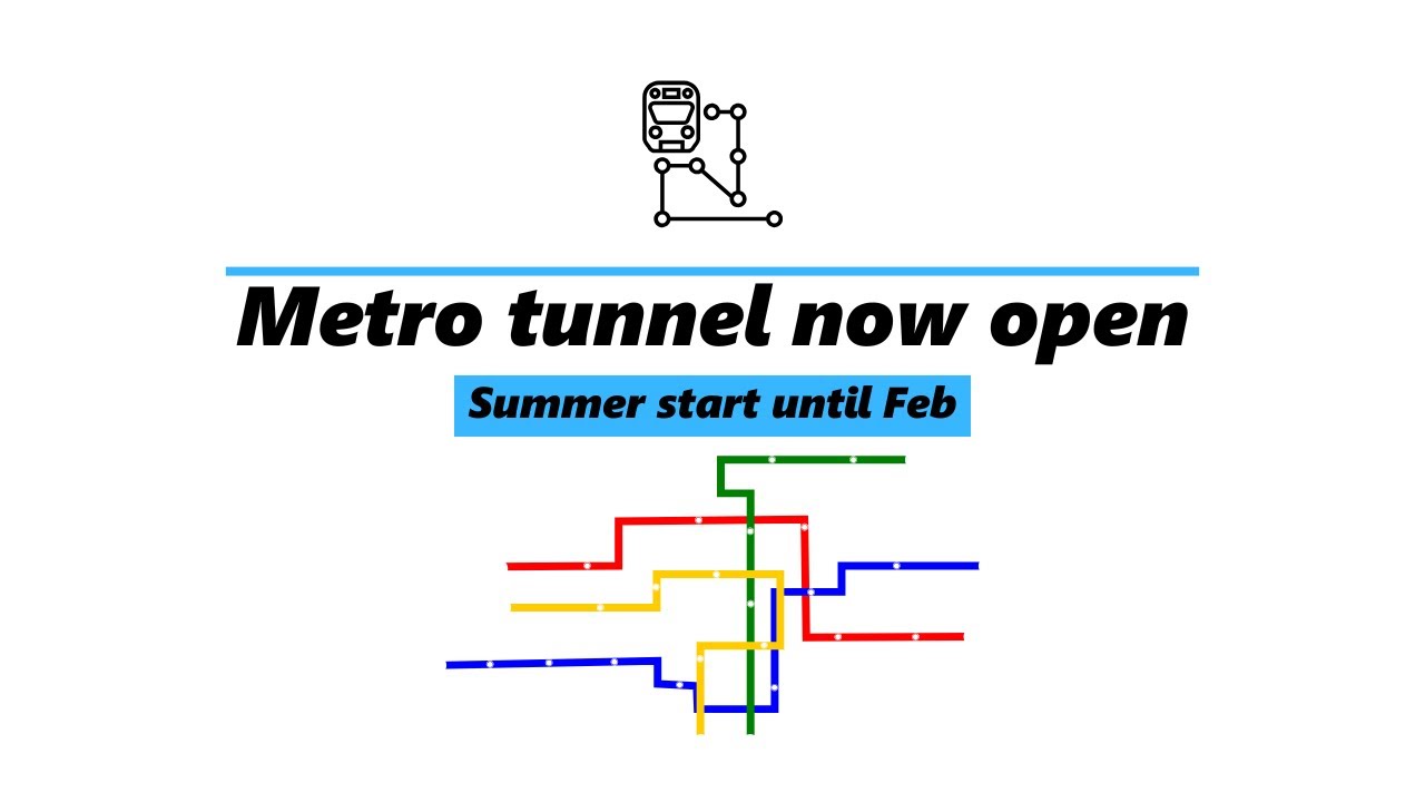 The Metro Tunnel now open (Summer start timetable)
