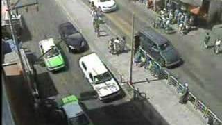 Atropello captado por camara de cctv en Leon Guanajuato