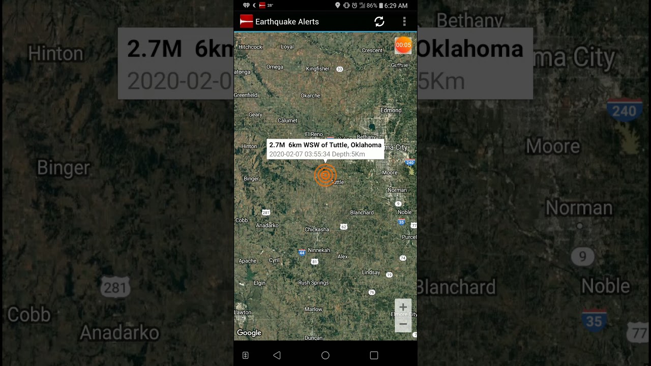 2.7 Earthquake Tuttle, Oklahoma 7-2-20