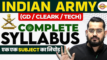 INDIAN ARMY SYLLABUS 2024 | ARMY SYLLABUS 2024 | ARMY AGNIVEER SYLLABUS 2024 | ARMY GD SYLLABUS