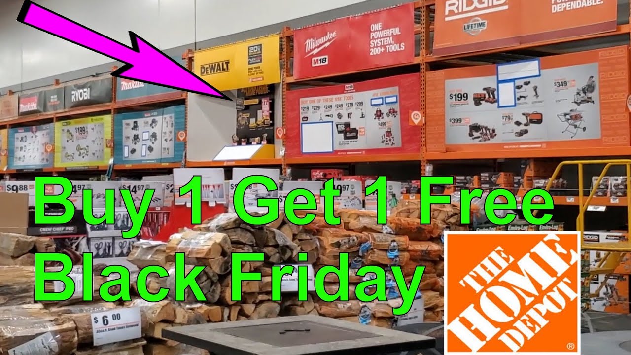 Buy 1 Get 1 Free Black Friday Power Tool Deals Home Depot YouTube