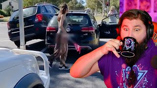 Australian Karen's road rage rampage against protester!