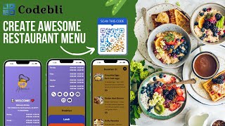 How to create  Stunning Restaurant Menu with Qr code  | CodeBli Tutorial