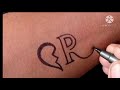 Cool stylish alphabet r tattoo