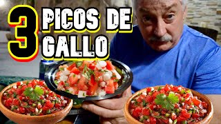 3 Recetas de PICO de GALLO para tu CARNE ASADA!