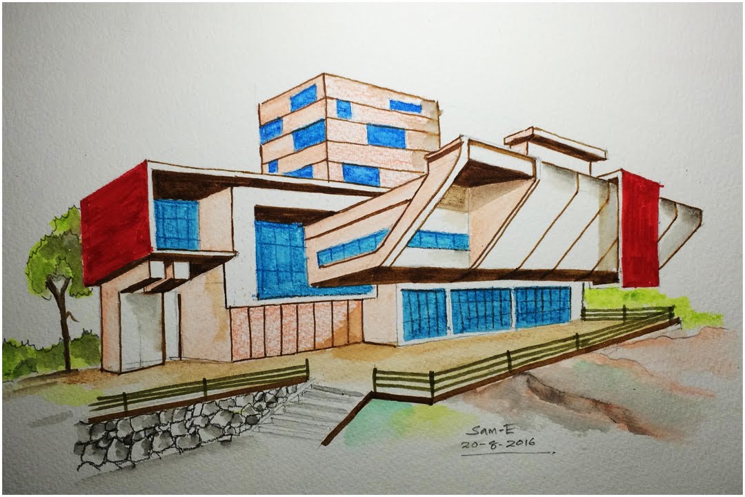 iARCHITECTUREi MODERN iHOUSEi iDESIGNi FREEHAND DRAWING YouTube