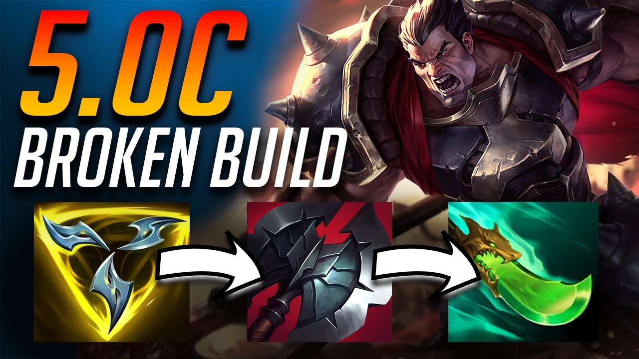 WILD RIFT DARIUS TRINITY BLACK CLEAVER BEST COMBO ON 5.0C - YouTube