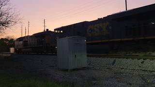 CSX M Train on the NO&M Sub | ES44AH Trio w/ Mid Train DPU | 174 Car Manifest – Mobile, AL