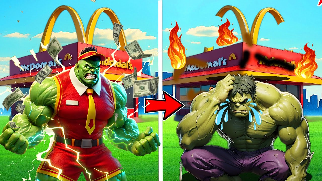 HULK COMPRA UN McDonalds en GTA 5 🍔🍟