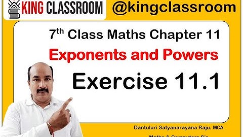 7th class Maths Chapter 11 Exponents and Powers Exercise 11.1 All Sums