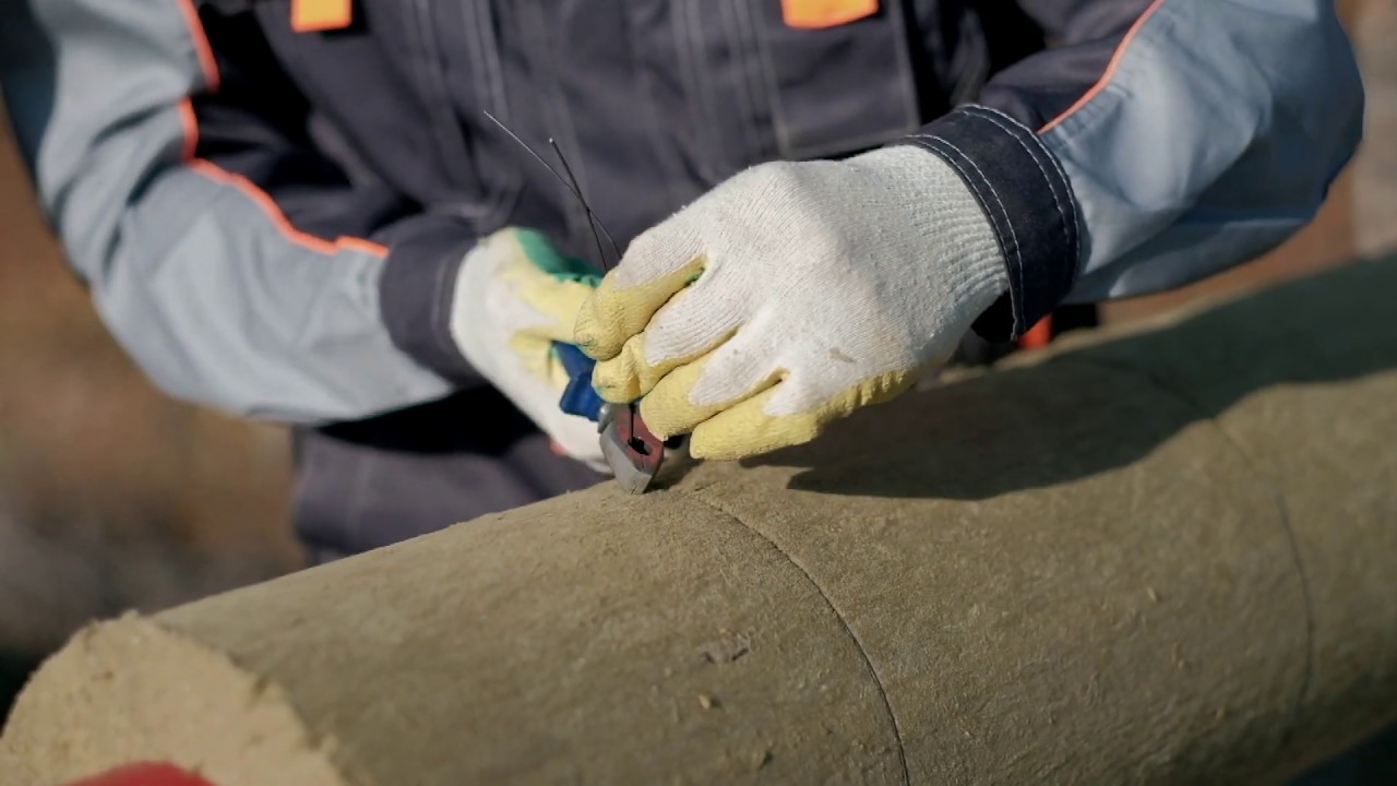 Монтаж минераловатных цилиндров XOTPIPE SP без покрытия - YouTube