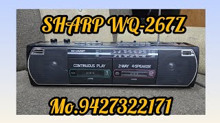 SHARP WQ-267Z-(BK) 4 BAND RADIO DOUBLE CASSETTE RECORDER WORKING CONDITION MO.+919427322171