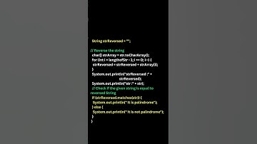Java program to find Palindrome || Java Programming || Interview Questions