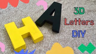 Origami 3d letters DIY | Paper letters DIY | 3d letter decor ideas