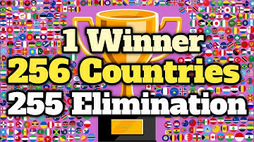256 Countries & 13 Times Elimination Marble Race Tournament in Algodoo / World Marble Race