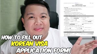 How to fill out Korean Visa Application Form  A stepbystep guide! | Jm Banquicio