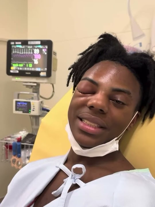 Ishowspeed à l’hôpital qui pleur/Ishowspeed crying in hospital