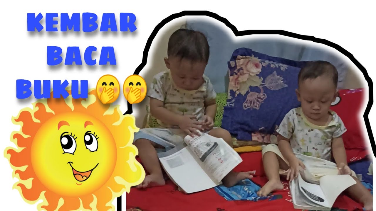 TINGKAH LUCU ANAK KEMBAR PART 3 - BAYI BACA BUKU 