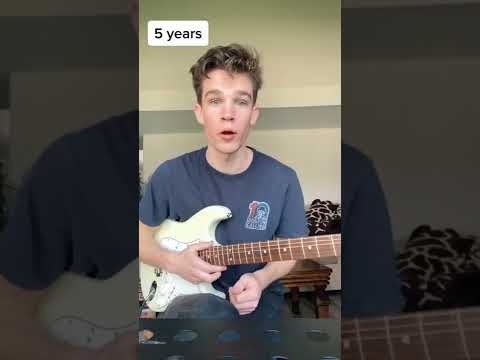 Progress playing guitar from Day 1-10 Years