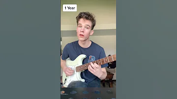 Progress playing guitar from Day 1-10 Years