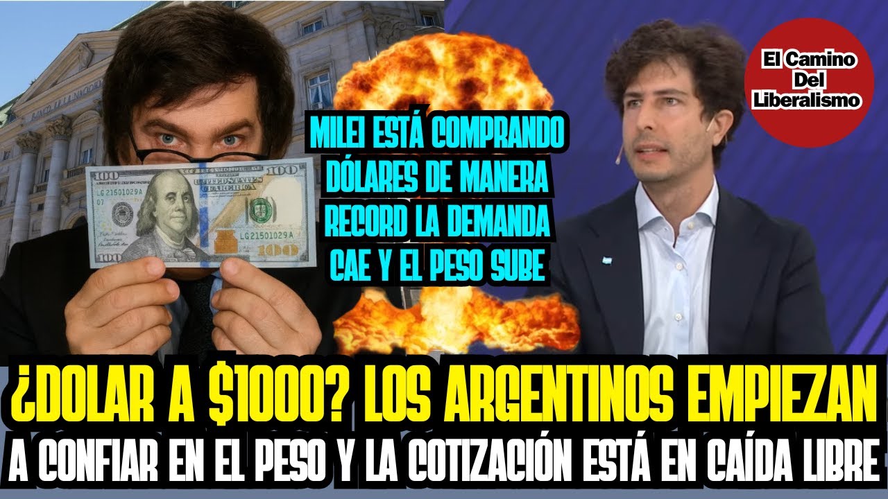 ¿DOLAR A $1000? LOS ARGENTINOS EMPIEZAN A CONFIAR EN EL PESO Y BAJA EN CAÍDA LIBRE