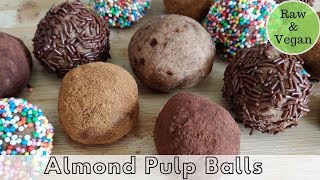 Almond Pulp Recipe | No Bake Almond Pulp Balls | TheHungryGypsy
