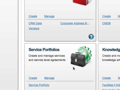 FootPrints version 12 - Configuring Service Portfolio