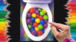 Will it Flush? Drawing Colorful Plastic Balls