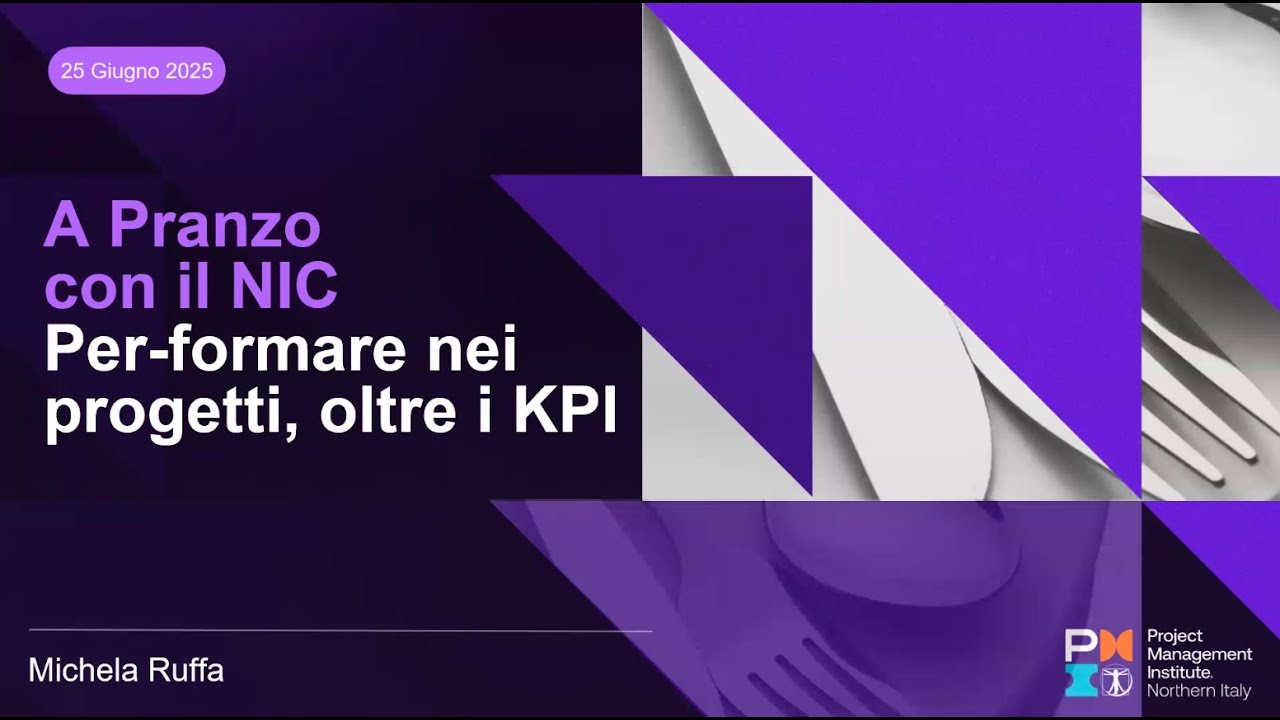 A Pranzo con il NIC - Per formare nei progetti, oltre i KPI