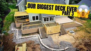Building A HUGE Deck  Skirting Details and GIANT Boulders