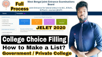 JELET 2020 College Choice Filling Process | How to make a list (Smart Way) Get a Government College