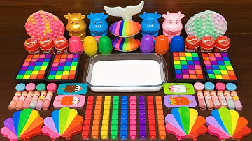 SEASHELL slime !!! Mixing Random Things into GLOSSY slime !!!Satisfying Video #136