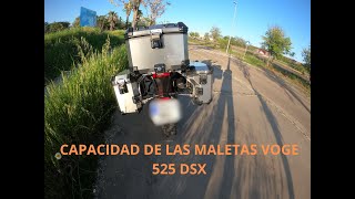 CAPACIDAD DE LAS MALETAS VOGE 525 DSX