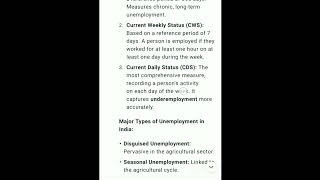 unemployment in Indian context || Measures|| Types