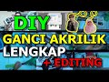 Diy  membuat gantungan kunci akrilik custom 2 sisi lengkap editing photoshop