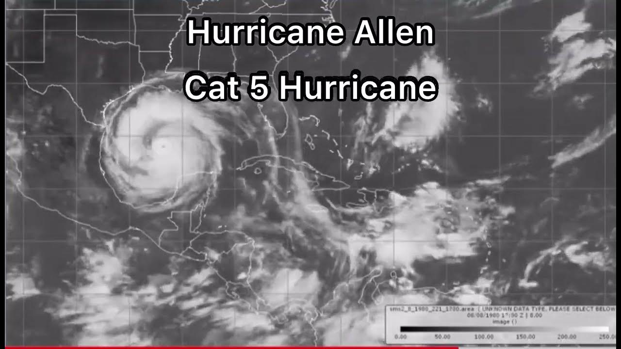 Hurricane Allen Time Lapse Caribbean Sea/ South Texas/ Mexico