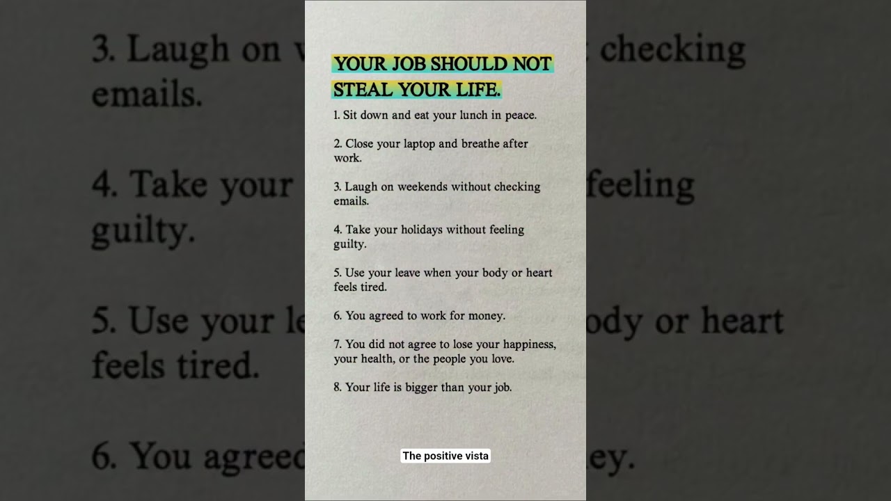 Your Life Is More Than Your Job... #psychology #facts #shorts #trending #quotes #mindset #job #work