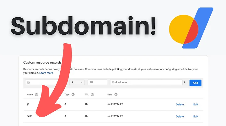 How to Create a Subdomain in Google Domains (simple example)
