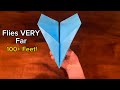 How to Make A Paper Airplane that Flies VERY Far. Arrowhead