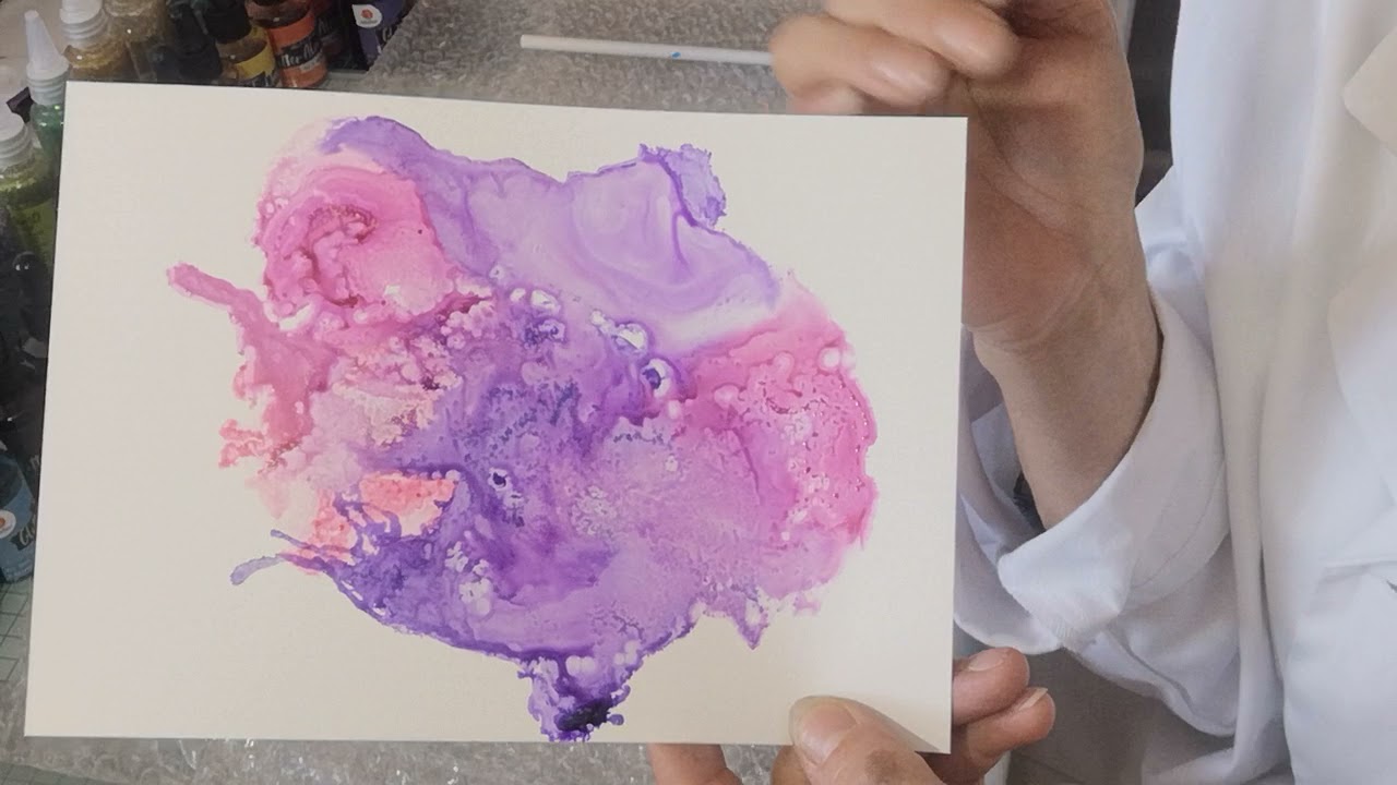 Une carte TRÈS SIMPLE  ⚠️ ADDICTION 😂  aux nouvelles encres à alcool ACTION #diy #scrap #carterie