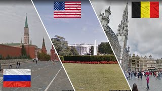 Вашингтон - Москва - Брюссель. Сравнение. США - Россия - Бельгия
