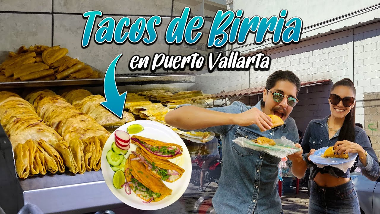 DELICIOSOS TACOS DE BIRRIA 🌮 Dorados y Blanditos en Puerto Vallarta
